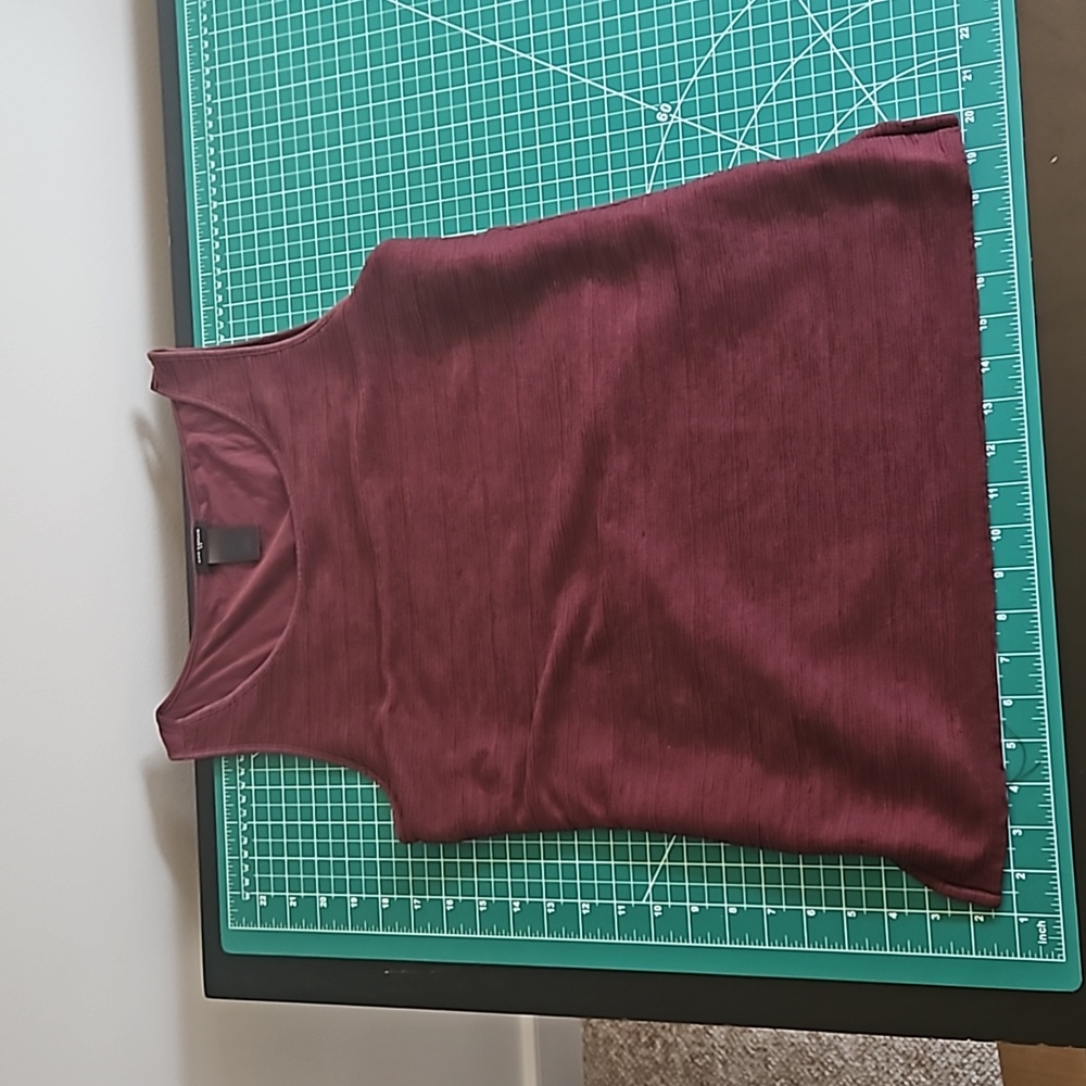 maroon ann taylor tank size small